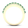 Thumbnail Image 1 of Emerald & Diamond Ring 1/6 ct tw 10K Yellow Gold