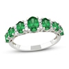 Thumbnail Image 1 of Emerald & Diamond Ring 1/6 ct tw 10K White Gold