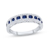 Thumbnail Image 1 of Blue & White Sapphire Ring Sterling Silver