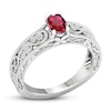 Thumbnail Image 2 of Lab-Created Ruby & White Lab-Created Sapphire Ring Sterling Silver