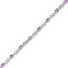 Thumbnail Image 2 of Pink & White Lab-Created Sapphire Bracelet Sterling Silver 7.5&quot;