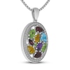 Thumbnail Image 2 of Multi-Stone Necklace Sterling Silver 18&quot;