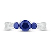 Thumbnail Image 2 of Blue & White Lab-Created Sapphire Ring Sterling Silver