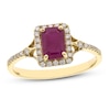 Thumbnail Image 0 of Ruby & Diamond Ring 1/5 ct tw 10K Yellow Gold