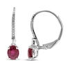 Thumbnail Image 1 of Ruby & Diamond Earrings 1/8 ct tw 10K White Gold