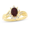Thumbnail Image 0 of Lab-Created Ruby & White Lab-Created Sapphire Ring Sterling Silver/14K Yellow Gold Plating