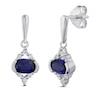 Thumbnail Image 0 of Blue & White Lab-Created Sapphire Earrings Sterling Silver