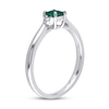 Thumbnail Image 1 of Lab-Created Emerald & Diamond Ring Sterling Silver