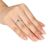 Thumbnail Image 2 of Lab-Created Emerald & Diamond Ring Sterling Silver