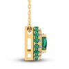 Thumbnail Image 2 of Lab-Created Emerald Necklace 10K Yellow Gold