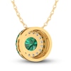 Thumbnail Image 4 of Lab-Created Emerald Necklace 10K Yellow Gold