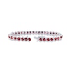 Thumbnail Image 1 of Lab-Created Ruby Bracelet Sterling Silver 7.25&quot;