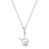 Thumbnail Image 1 of White Lab-Created Sapphire Taurus Zodiac Necklace Sterling Silver 18&quot;