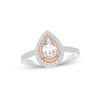 Thumbnail Image 1 of White Lab-Created Sapphire Ring Sterling Silver & 10K Rose Gold