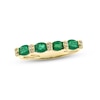 Thumbnail Image 0 of Emerald & Diamond Ring 1/20 ct tw Oval-cut 10K Yellow Gold