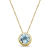 Thumbnail Image 1 of Aquamarine Necklace 10K Yellow Gold 18&quot;