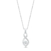 Thumbnail Image 1 of White Lab-Created Sapphire Infinity Necklace Sterling Silver 18&quot;