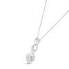 Thumbnail Image 2 of White Lab-Created Sapphire Infinity Necklace Sterling Silver 18&quot;