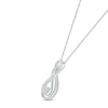 Thumbnail Image 2 of White Lab-Created Sapphire Infinity Necklace Sterling Silver 18&quot;