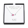 Thumbnail Image 1 of Lab-Created Ruby & Diamond &quot;Love&quot; Necklace Sterling Silver 18&quot;