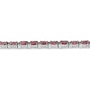 Thumbnail Image 2 of Garnet Line Bracelet Sterling Silver 7.5&quot;