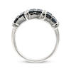 Thumbnail Image 2 of Square-Cut Blue Sapphire & Diamond Ring 1/6 ct tw 14K White Gold