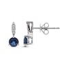 Thumbnail Image 0 of Blue Sapphire & Diamond Earrings 1/20 ct tw 10K White Gold