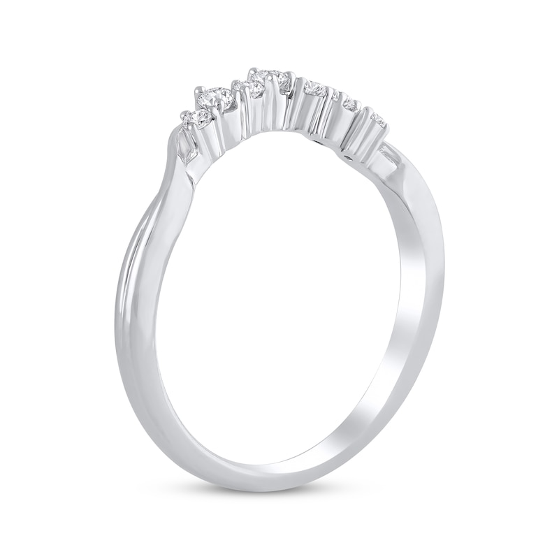 Main Image 2 of Diamond Contour Anniversary Band 1/6 ct tw 14K White Gold