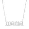 Thumbnail Image 0 of Diamond "Mama" Necklace 1/15 ct tw 10K White Gold 18"