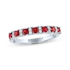 Thumbnail Image 1 of Lab-Created Ruby & White Lab-Created Sapphire Stackable Ring Sterling Silver