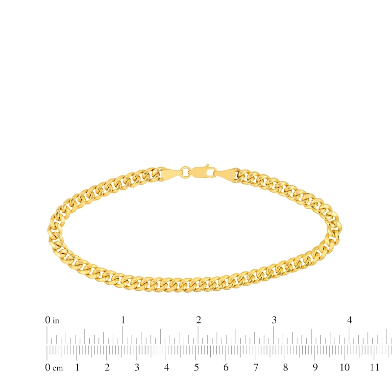 Semi-Solid Miami Cuban Curb Chain Necklace & Bracelet Set 10K Yellow Gold
