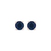 Thumbnail Image 2 of Blue Lab-Created Sapphire Solitaire Stud Earrings 10K Rose Gold