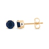 Thumbnail Image 0 of Blue Lab-Created Sapphire Solitaire Stud Earrings 10K Yellow Gold