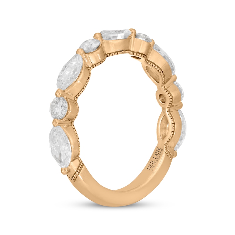 Main Image 2 of Neil Lane Artistry Marquise & Round-cut Lab-Grown Diamond Anniversary Band 1-1/2 ct tw 14K Yellow Gold