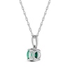 Thumbnail Image 2 of Lab-Created Emerald Solitaire Necklace 10K White Gold 18"