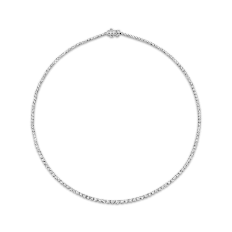 Main Image 1 of Diamond Riviera Necklace 5 ct tw 10K White Gold 17&quot;