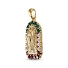 Thumbnail Image 2 of Lab-Created Ruby, Lab-Created Emerald & White Lab-Created Sapphire Mary Charm 10K Yellow Gold