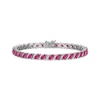 Thumbnail Image 1 of Marquise-Cut Lab-Created Ruby S-Link Bracelet 7.25&quot;