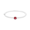 Thumbnail Image 0 of Lab-Created Ruby Solitaire Bezel Bangle Bracelet Sterling Silver