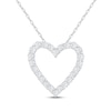 Thumbnail Image 1 of Diamond Heart Outline Necklace 1 ct tw 10K White Gold 18&quot;