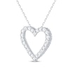 Thumbnail Image 2 of Diamond Heart Outline Necklace 1 ct tw 10K White Gold 18&quot;