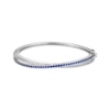 Thumbnail Image 1 of Blue & White Lab-Created Sapphire Crossover Bangle Sterling Silver