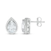 Thumbnail Image 3 of Pear-Shaped White Lab-Created Sapphire Rope Frame Stud Earrings Sterling Silver