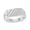 Thumbnail Image 0 of Men's Diamond Nugget Fashion Ring 1/10 ct tw 10K White Gold Size 10