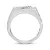Thumbnail Image 2 of Men's Diamond Nugget Fashion Ring 1/10 ct tw 10K White Gold Size 10