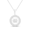 Thumbnail Image 1 of Unstoppable Love Diamond Halo Necklace 5/8 ct tw 10K White Gold 19&quot;