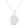 Thumbnail Image 2 of Unstoppable Love Diamond Halo Necklace 5/8 ct tw 10K White Gold 19&quot;