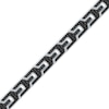 Thumbnail Image 2 of Men's Black Diamond Fork Link Bracelet 3-1/2 ct tw Sterling Silver 8.5&quot;