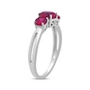 Thumbnail Image 2 of Lab-Created Ruby Three-Stone Ring Sterling Silver