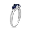 Thumbnail Image 2 of Blue Lab-Created Sapphire Three-Stone Ring Sterling Silver